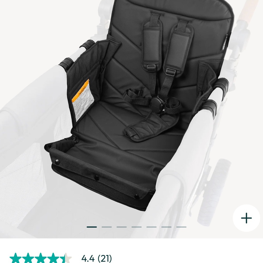 Black Stroller Seat Liner